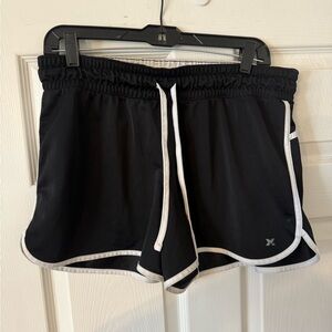 Xersion Black Athletic Shorts with White Trim
